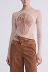 OUDE WAAG velvet splicing New knotwear OW-23SS-BD03 nude powder